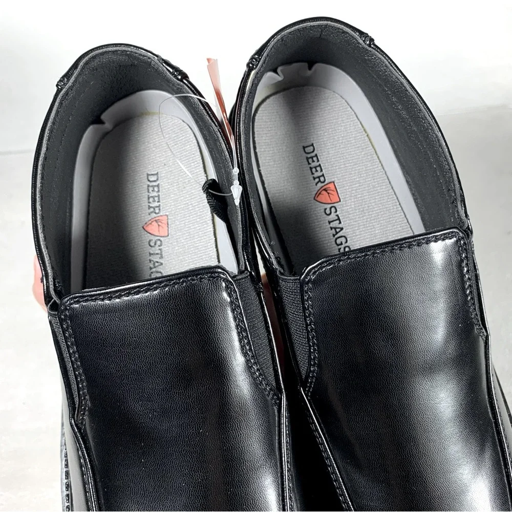 Deer Stags Boys Black Slip-On Dress Loafer